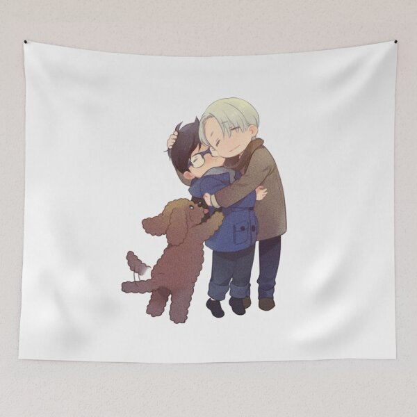 Item preview, Victor and Yuri Ice Skaters Love with Dog designed and sold by Oniyasha.
