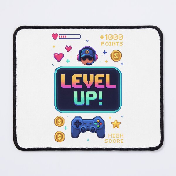 Item preview, Level Up Gamer Pixel Art Design designed and sold by worldshopcolor.