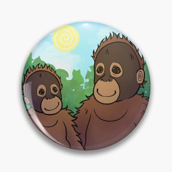 Item preview, baby orangutans in the trees designed and sold by Melia-Art.