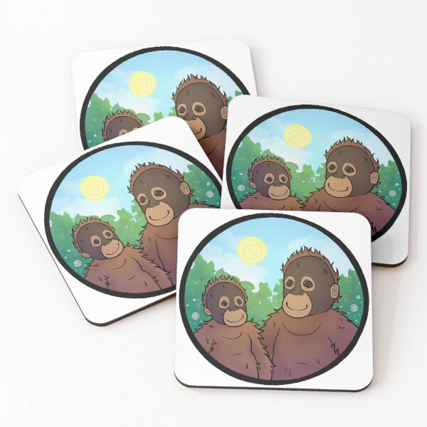 Item preview, baby orangutans in the trees designed and sold by Melia-Art.
