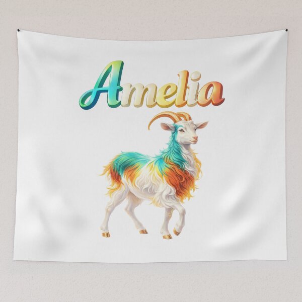 Item preview, Amelia Year of the Goat Eastern Zodiac Harmony Creativity Design designed and sold by AlexLineArt.
