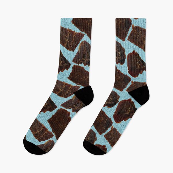 Item preview, Beef Jerky seamless pattern on Blue designed and sold by Paintbrushbetty.