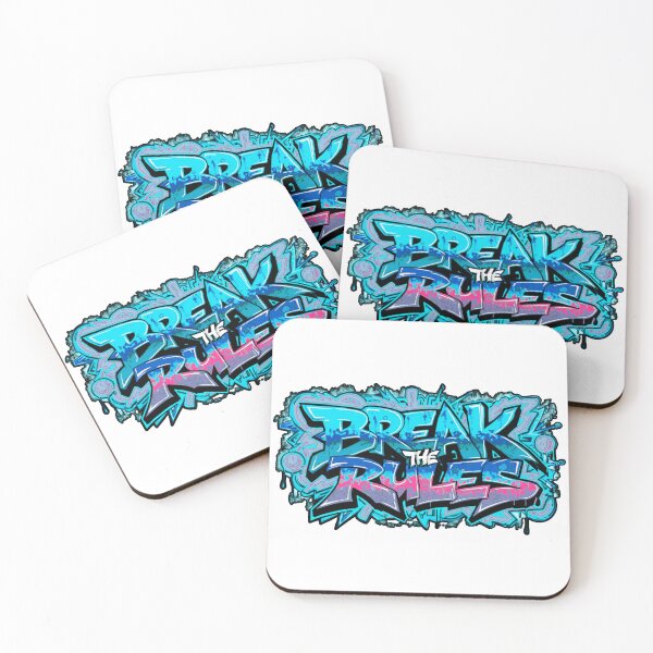 Item preview, Break the Rules – Urban Graffiti Typography Design designed and sold by GreennieArt.