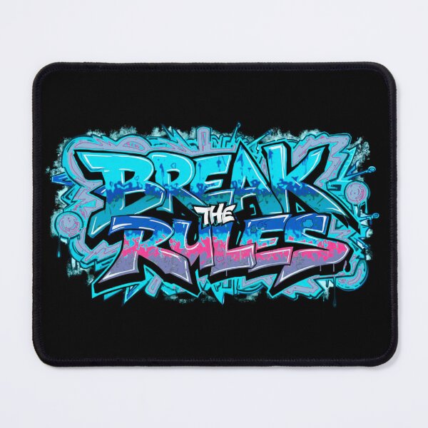 Item preview, Break the Rules – Urban Graffiti Typography Design designed and sold by GreennieArt.