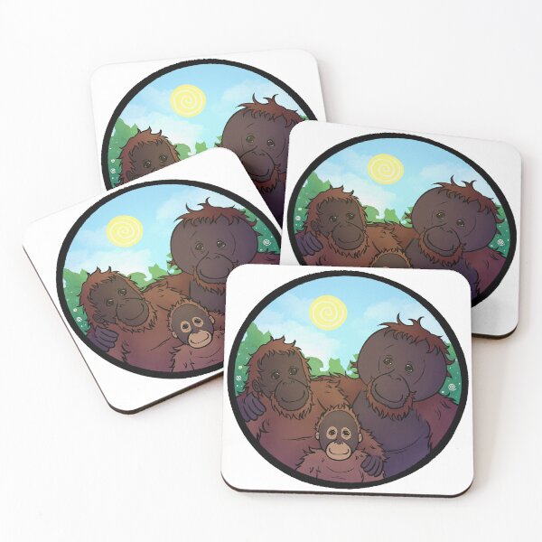 Item preview, orangutan family designed and sold by Melia-Art.