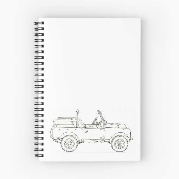 Item preview, Classic British 4x4 – Vintage Land Rover Series Line Art designed and sold by Marlienart.