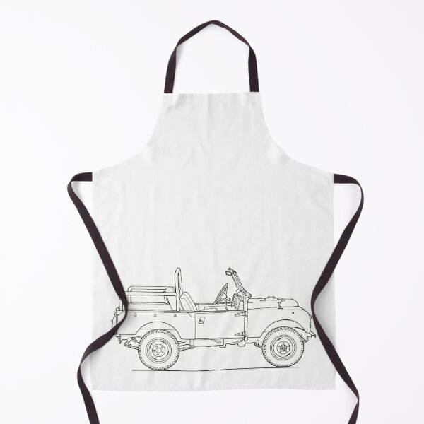 Item preview, Classic British 4x4 – Vintage Land Rover Series Line Art designed and sold by Marlienart.