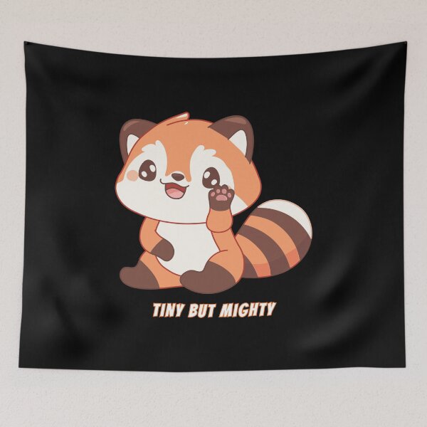Item preview, Tiny But Mighty Red Panda Kawaii Cute Strong Meme designed and sold by AnimalMemeHub.