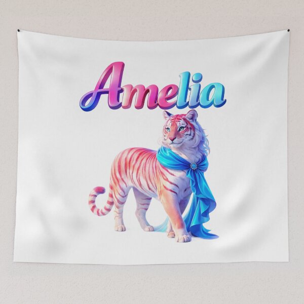 Item preview, Amelia Year of the Tiger Eastern Zodiac Strength Courage Design designed and sold by AlexLineArt.