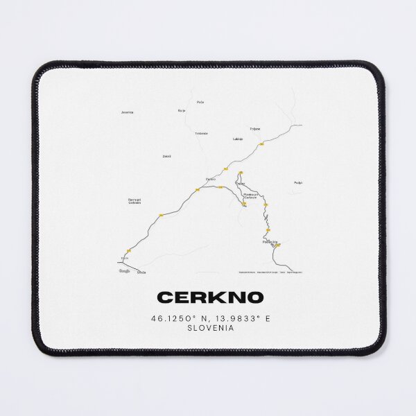 Item preview, Cerkno Slovenia Map Print | Coordinates Minimalist City Wall Art designed and sold by RM-Journey.