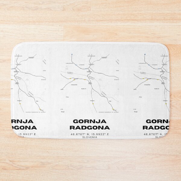 Item preview, Gornja Radgona Slovenia Map Print | Coordinates Minimalist City Wall Art designed and sold by RM-Journey.