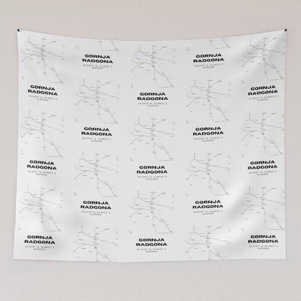 Item preview, Gornja Radgona Slovenia Map Print | Coordinates Minimalist City Wall Art designed and sold by RM-Journey.