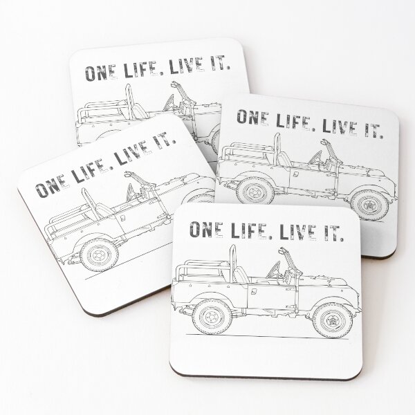 Item preview, Land Rover Series 1 'ONE LIFE. LIVE IT.' Adventure Line Art designed and sold by Marlienart.