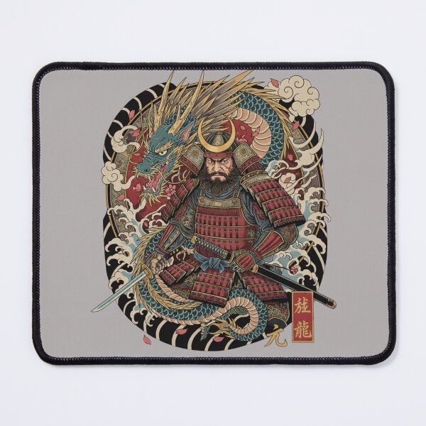 Item preview, The Last Guardian - Samurai and Dragon Japanese Tattoo Art designed and sold by ValeriValera.