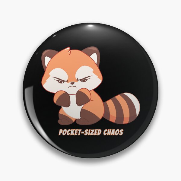 Item preview, Pocket Sized Chaos Red Panda Kawaii Cute Meme designed and sold by AnimalMemeHub.
