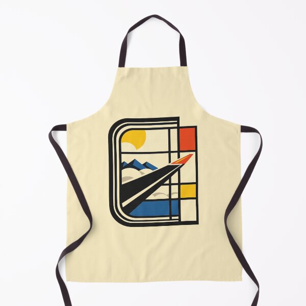Item preview, Bauhaus Airplane Window Icon – Geometric Travel Art designed and sold by Planthem.