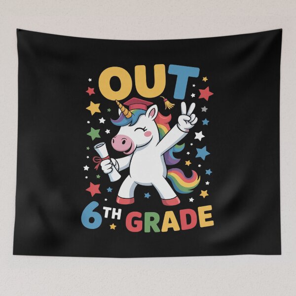 Item preview, Peace Hand Out 6th Grade Graduation Unicorn Class Of 2026 designed and sold by KristieRamsey.