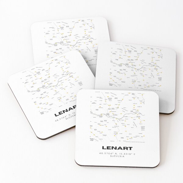 Item preview, Lenart Slovenia Map Print | Slovenske Gorice Coordinates Minimalist Wall Art designed and sold by RM-Journey.