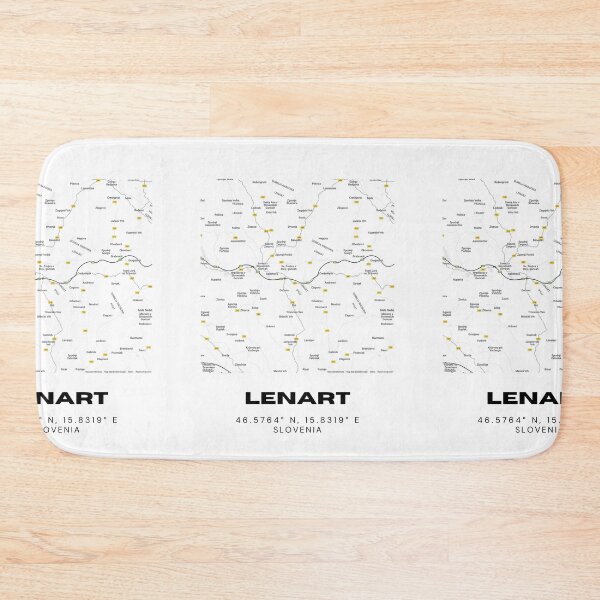 Item preview, Lenart Slovenia Map Print | Slovenske Gorice Coordinates Minimalist Wall Art designed and sold by RM-Journey.