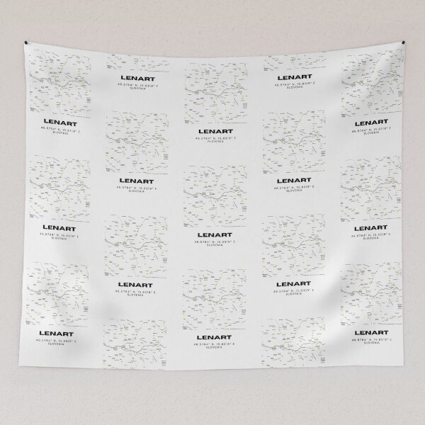 Item preview, Lenart Slovenia Map Print | Slovenske Gorice Coordinates Minimalist Wall Art designed and sold by RM-Journey.