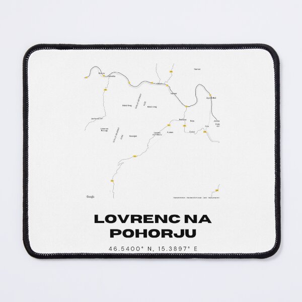Item preview, Lovrenc na Pohorju Slovenia Map Print | Pohorje Coordinates Minimalist Wall Art designed and sold by RM-Journey.