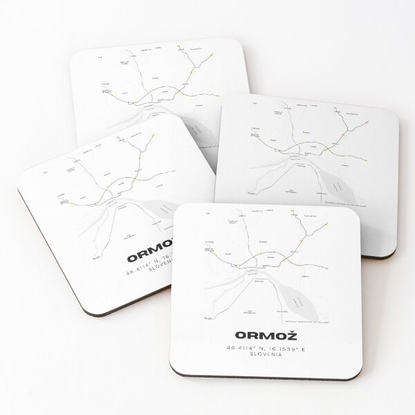 Item preview, Ormož Slovenia Map Print | Prlekija Coordinates Minimalist Wall Art designed and sold by RM-Journey.