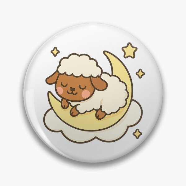 Item preview, Sleepy Lamb on Crescent Cloud designed and sold by CalmCraft Art.