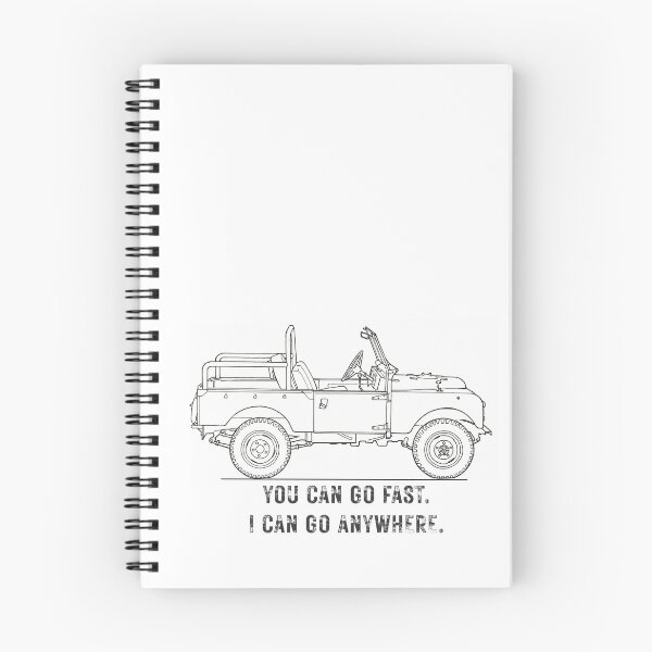 Item preview, You Can Go Fast I Can Go Anywhere - Vintage Series Landy 4x4 Line Art designed and sold by Marlienart.