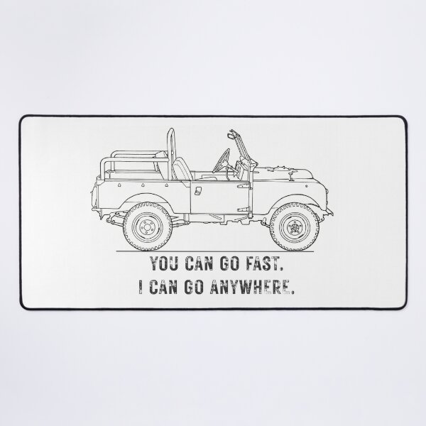 Item preview, You Can Go Fast I Can Go Anywhere - Vintage Series Landy 4x4 Line Art designed and sold by Marlienart.