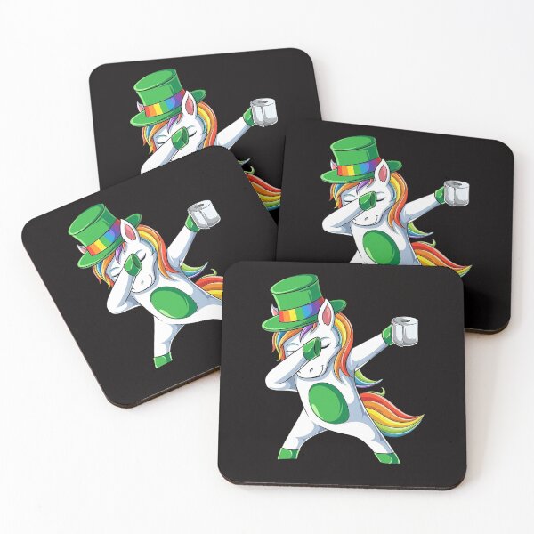 Item preview, St Patricks Day Girls Dabbing Unicorn Leprechaun Lepricorn designed and sold by czechascheledu.