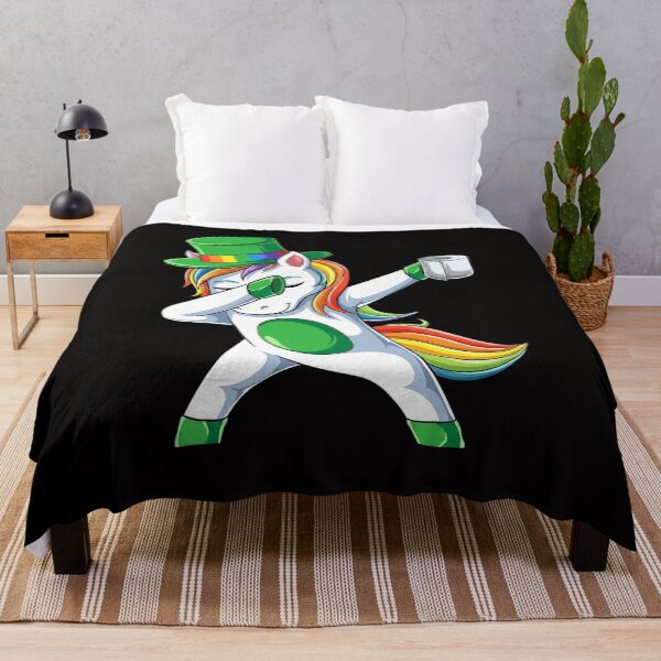 Item preview, St Patricks Day Girls Dabbing Unicorn Leprechaun Lepricorn designed and sold by czechascheledu.