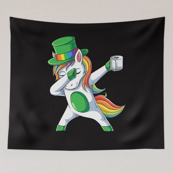 Item preview, St Patricks Day Girls Dabbing Unicorn Leprechaun Lepricorn designed and sold by czechascheledu.