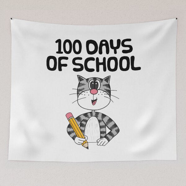 Item preview, 100 Days Of School Cat Kindergarten Teacher designed and sold by doodlerob.