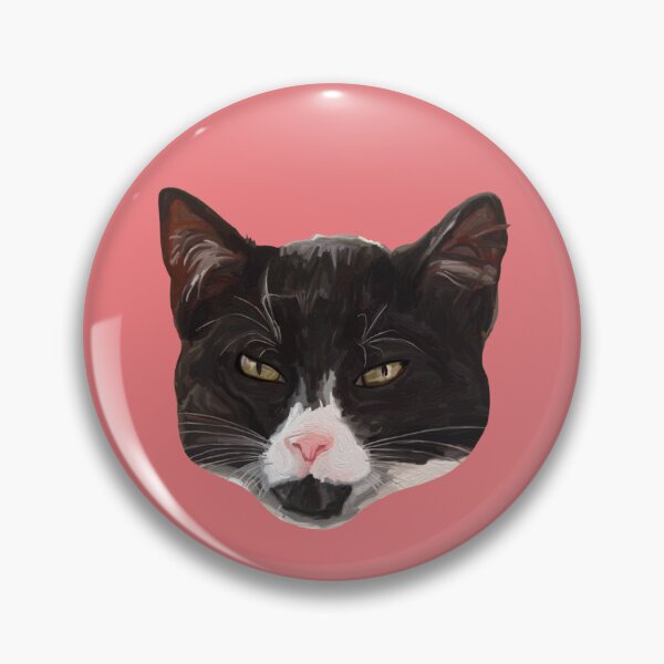 Item preview, Cute Black and White Tuxedo Cat Portrait  designed and sold by Deborah Camp.