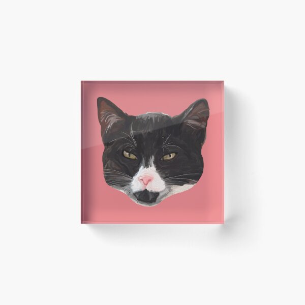 Item preview, Cute Black and White Tuxedo Cat Portrait  designed and sold by Deborah Camp.