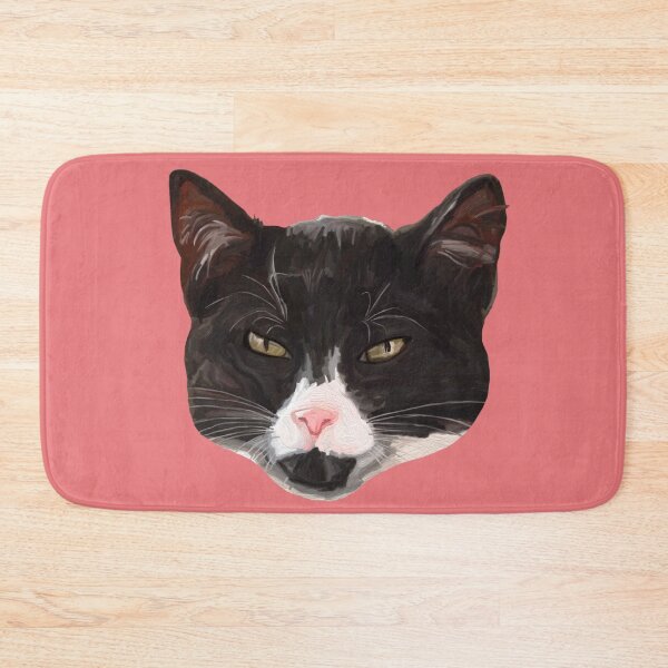 Item preview, Cute Black and White Tuxedo Cat Portrait  designed and sold by Deborah Camp.