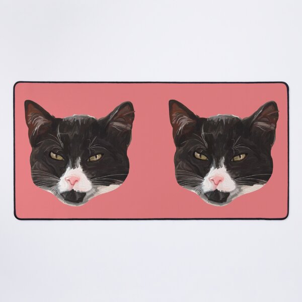 Item preview, Cute Black and White Tuxedo Cat Portrait designed and sold by Deborah Camp.