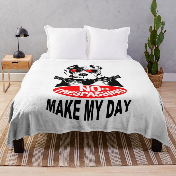 Item preview, No Trespassing; Make my Day;  designed and sold by StickerApe.