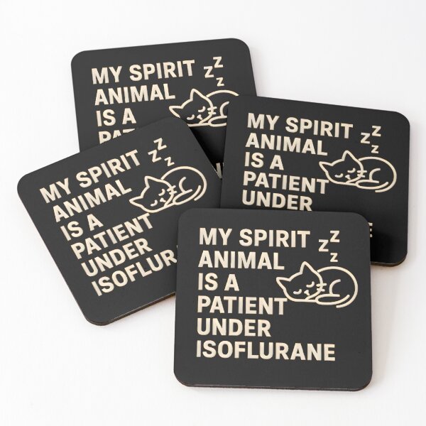 Item preview, My Spirit Animal Is a Patient Under Isoflurane – Funny Vet Anesthesia Quote designed and sold by Bettybee00.