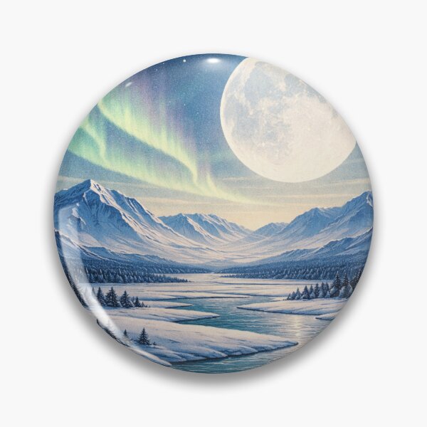 Item preview, Arctic Aurora Plains designed and sold by kurtulushstudio.