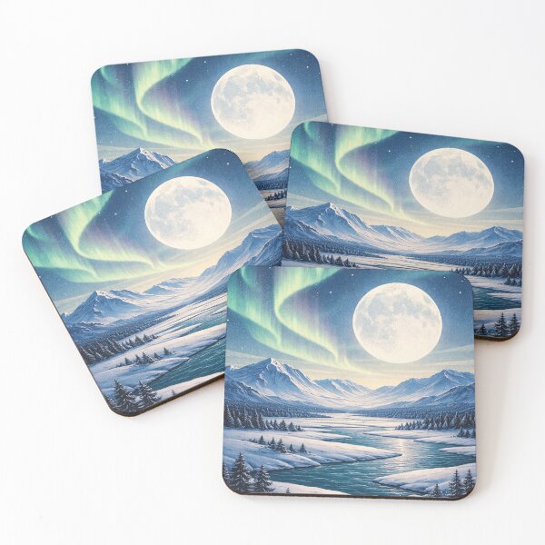 Item preview, Arctic Aurora Plains designed and sold by kurtulushstudio.