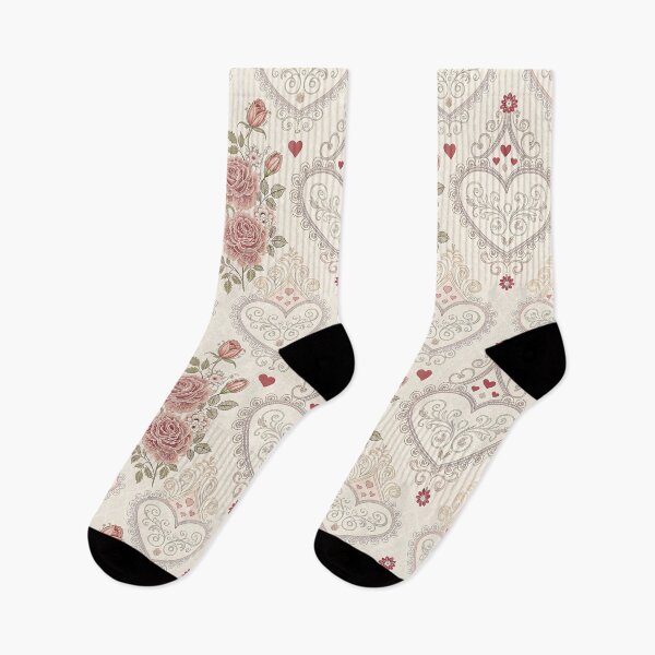 Item preview, Lace & Bloom – Hearts, Roses & Vintage Grace designed and sold by PatternFlux.