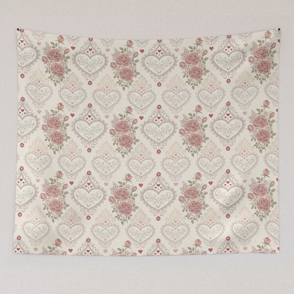 Item preview, Lace & Bloom – Hearts, Roses & Vintage Grace designed and sold by PatternFlux.