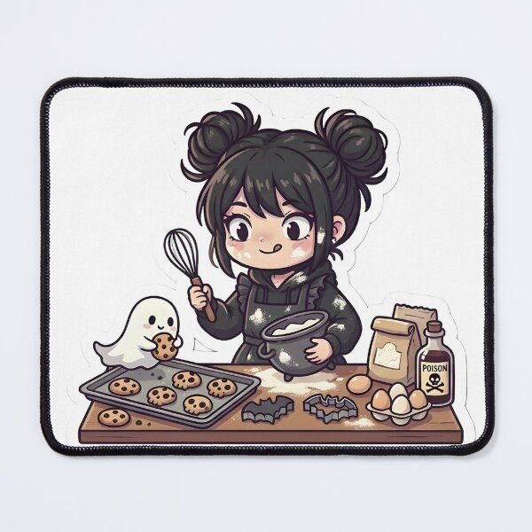 Item preview, Cute Goth Baker Girl Spooky Cookies Kitchen Witch Aesthetic designed and sold by StickyGuys.