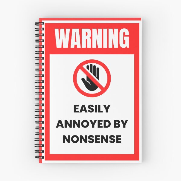 Item preview, Hazard Warning "Easily Annoyed By Nonsense" Funny T-Shirt, Bigger, bolder you designed and sold by digitalbitcraft.