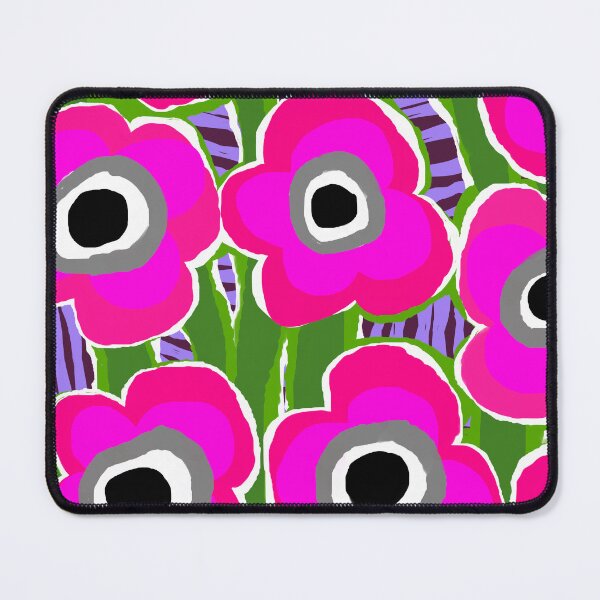Item preview, Big Bold Modern Maxi Flowers in Neon Pink and Green designed and sold by Deutschic.