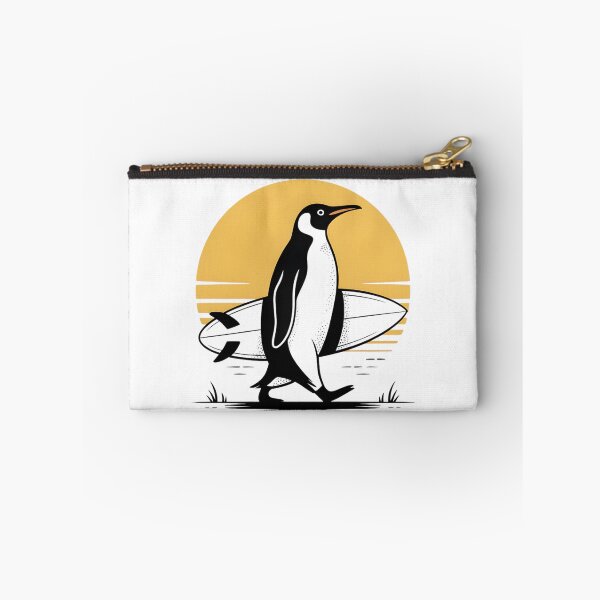 Item preview, Women's Penguin Surfer at Sunset, Funny Surfing Retro Animal Art designed and sold by faridman.