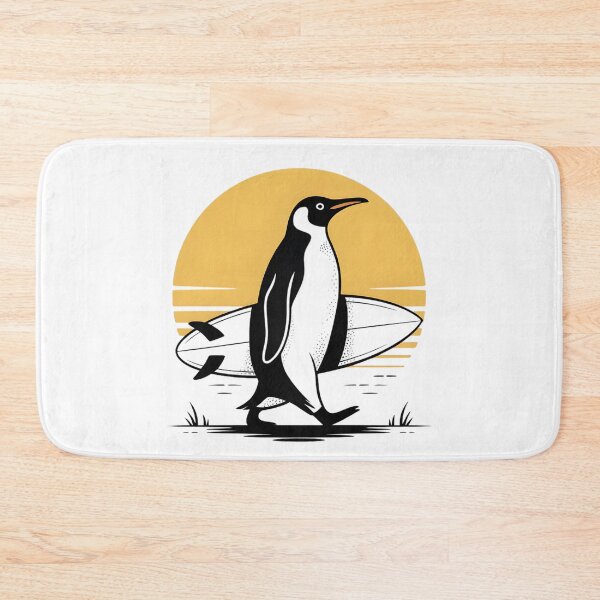 Item preview, Women's Penguin Surfer at Sunset, Funny Surfing Retro Animal Art designed and sold by faridman.