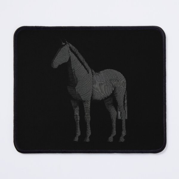 Item preview, Black lined horse designed and sold by MendaciousMina.