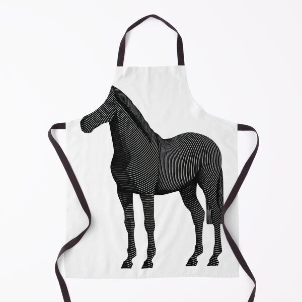 Item preview, Black lined horse designed and sold by MendaciousMina.